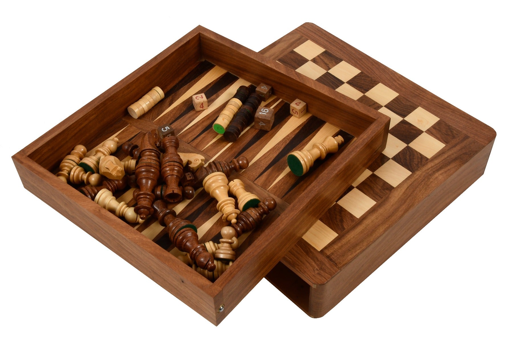 Affordable Magnetic Chess Set Sheesham & Boxwood Dice - Slightly Imperfect | CHESSBAZAAR