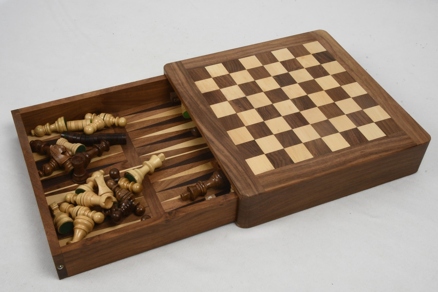 On-the-Go Magnetic Travel Chess Set Sheesham & Boxwood - Slightly Imperfect | CHESSBAZAAR