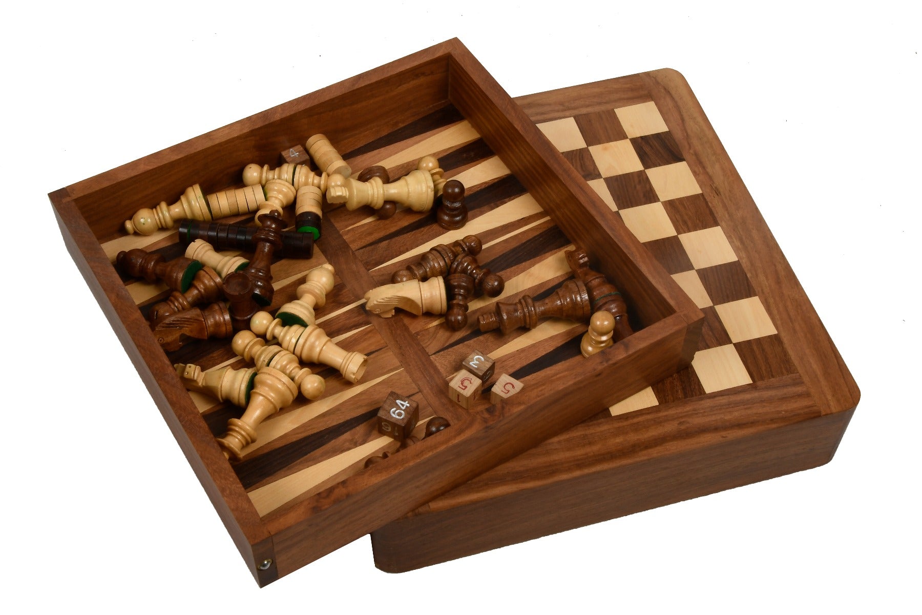 On-the-Go Magnetic Travel Chess Set Sheesham & Boxwood - Slightly Imperfect | CHESSBAZAAR
