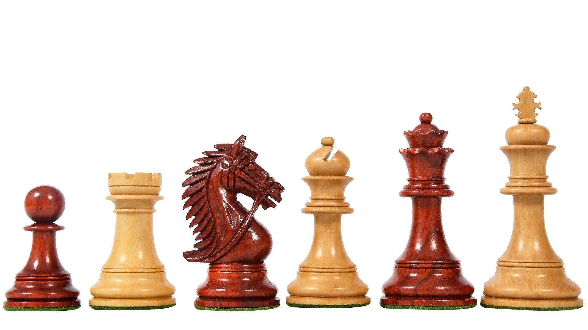 2016 Bridle Series Luxury Chess Combo in Bud Rosewood / Boxwood - 4.2" King with Storage Box