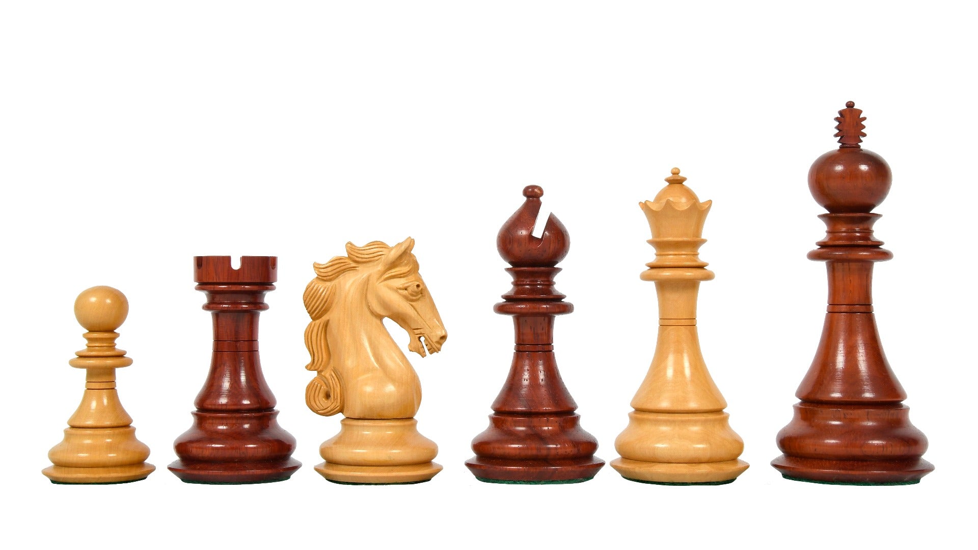 The Shera Staunton Chess Pieces V2.0 in Bud Rose/Boxwood - 4.4" King with Board & box