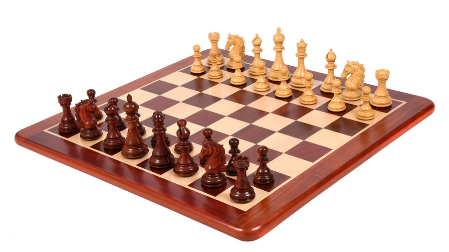 The Shera Staunton Chess Pieces V2.0 in Bud Rose/Boxwood - 4.4" King with Board & box