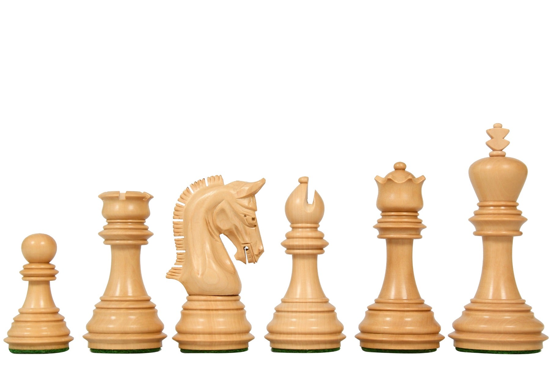 The New Imperial Weighted Chess Pieces in Genuine Ebony and Boxwood - 3.75" King with Extra Queens
