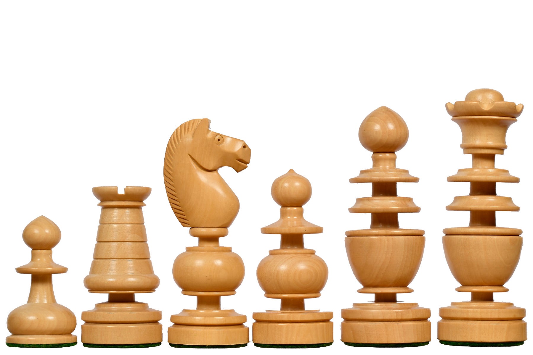Antique French Regency Chess Pieces in Bud Rosewood & Boxwood - 4.2"- King