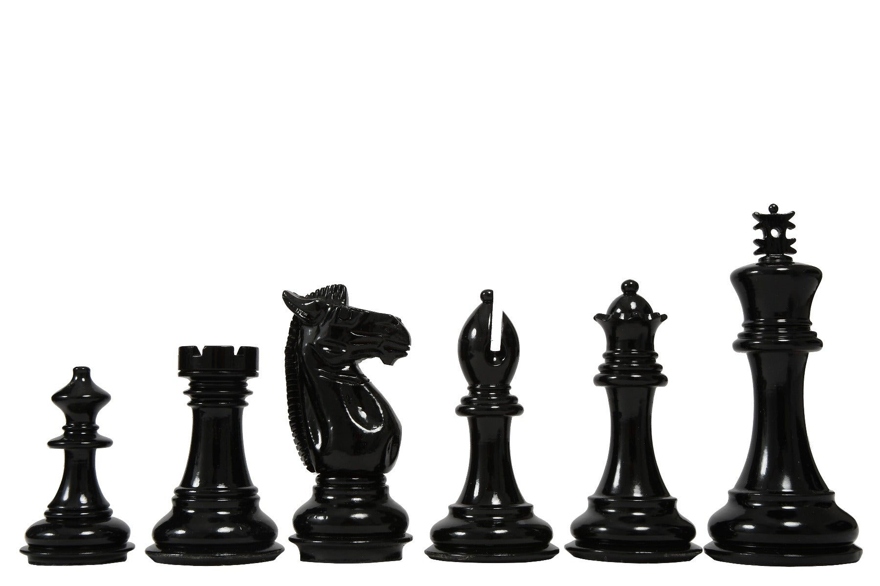 Staunton Chess Pieces Black & Ivory White Painted Wood 4.4" - Slightly Imperfect | CHESSBAZAAR