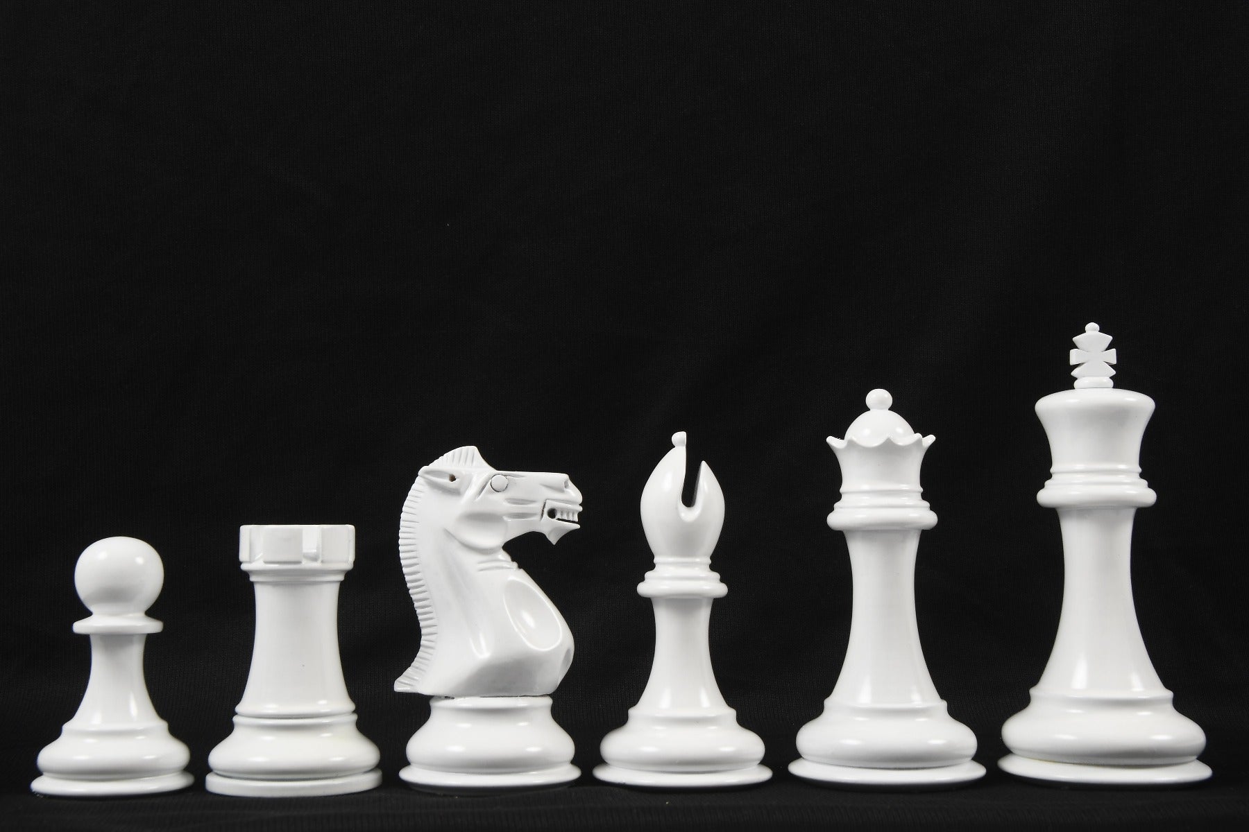 Staunton Chess Pieces Black & White Painted Boxwood 4.4" - Slightly Imperfect | CHESSBAZAAR
