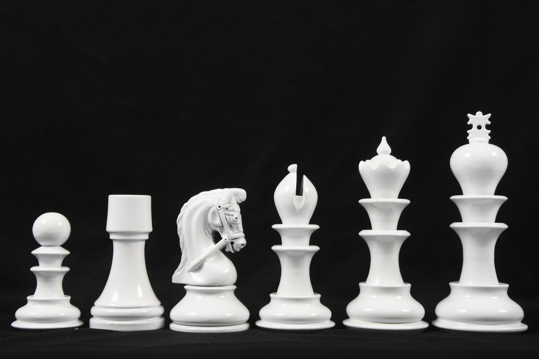 Staunton Luxury Chess Set Black & Ivory Painted Wood 4.7" - Slightly Imperfect | CHESSBAZAAR