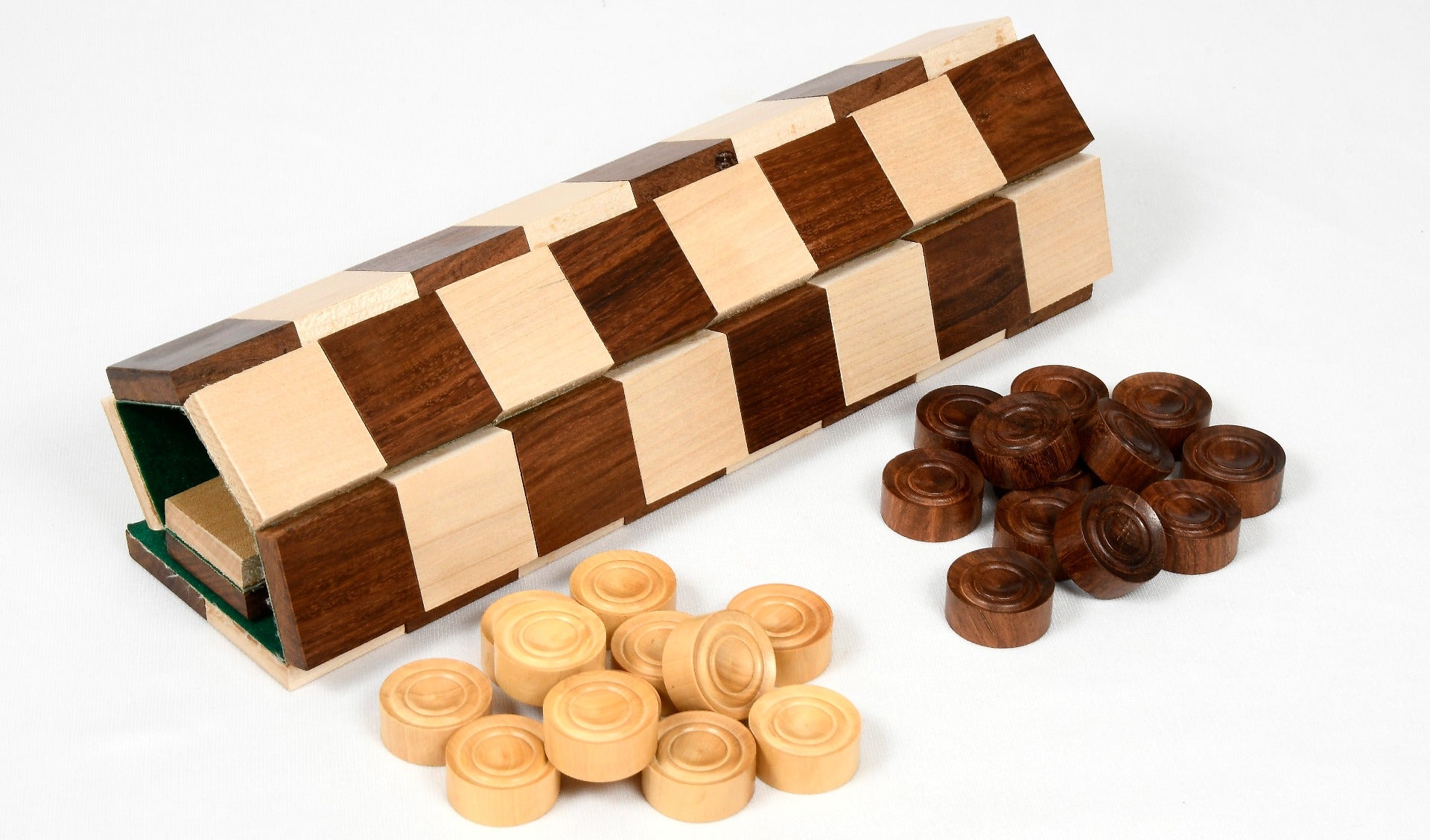 Wooden Checkers / Draught  Set in Sheesham & Box wood - 30mm