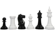 Reproduced Chess Set Black & White Painted Wood 4" - Slightly Imperfect | CHESSBAZAAR