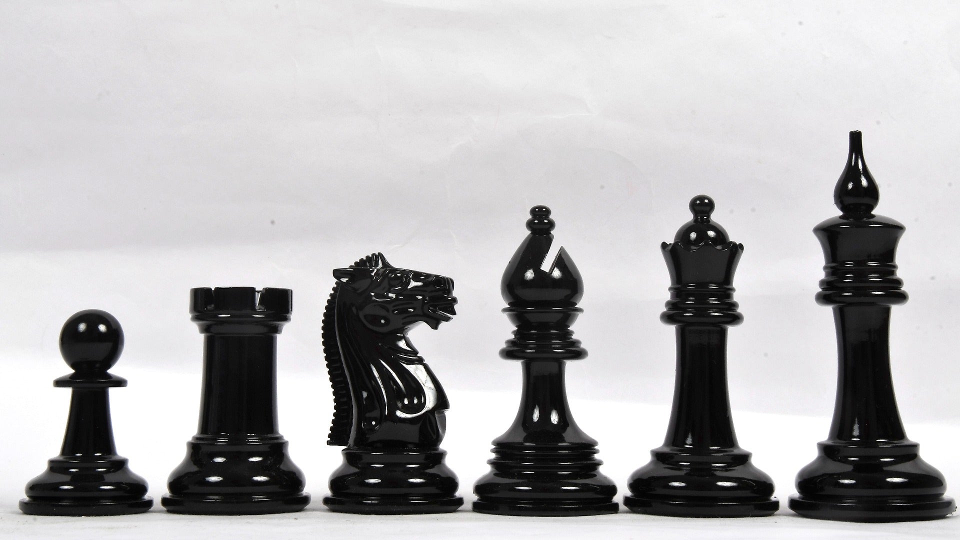 Reproduced Chess Set Black & White Painted Wood 4" - Slightly Imperfect | CHESSBAZAAR
