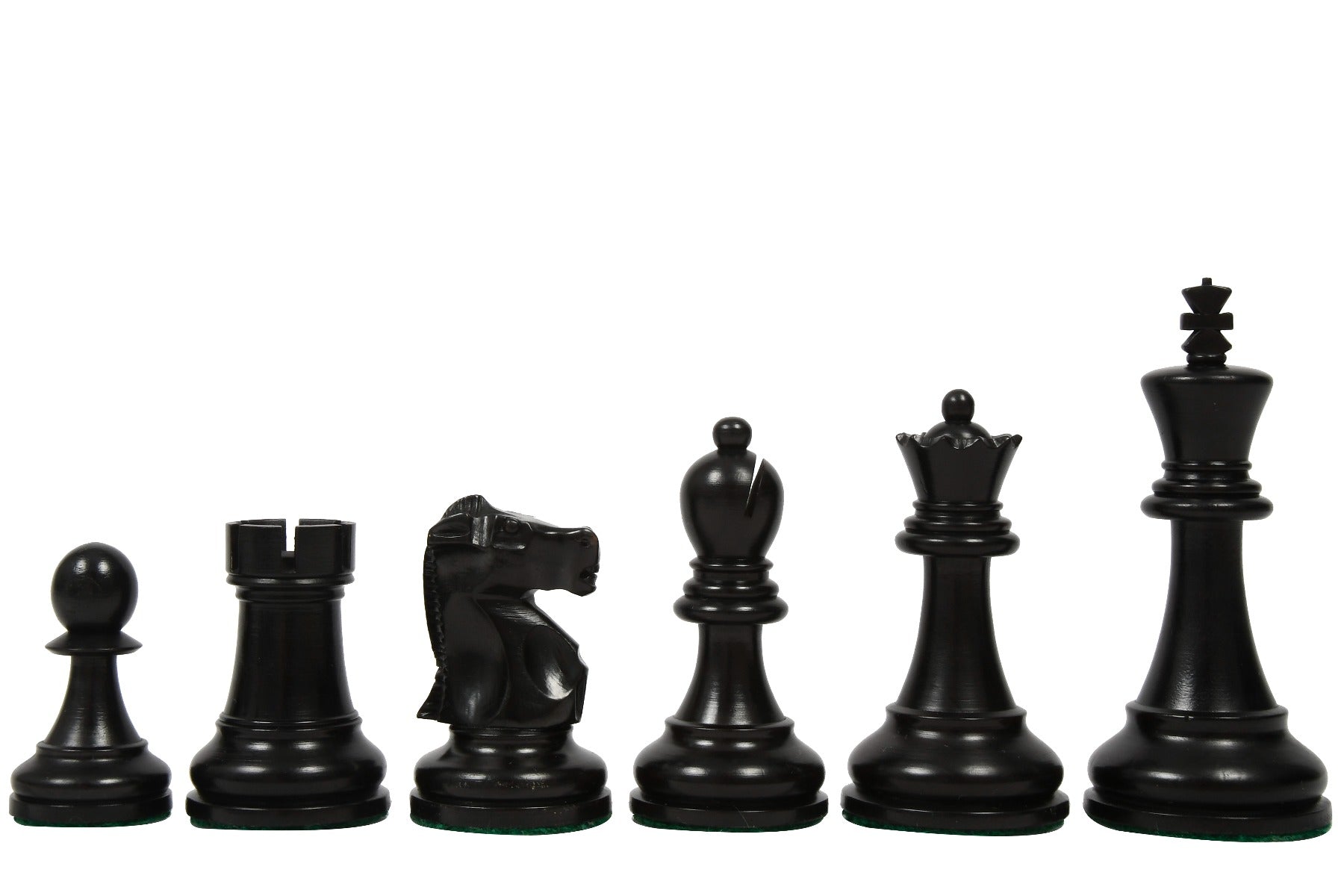 1972 Fischer Spassky Chess Pieces in Ebonized & Natural Boxwood 3.7" | CHESSBAZAAR
