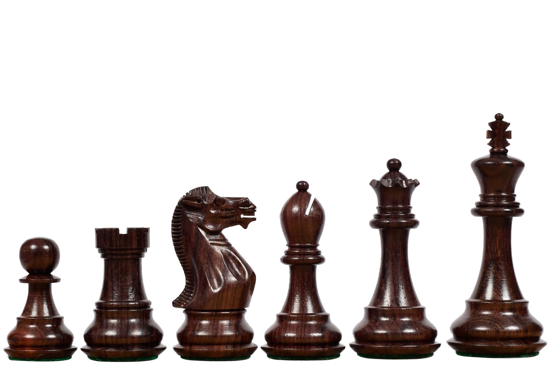 Desert Gold Staunton Chess Pieces in Rosewood & Boxwood 4.0" King