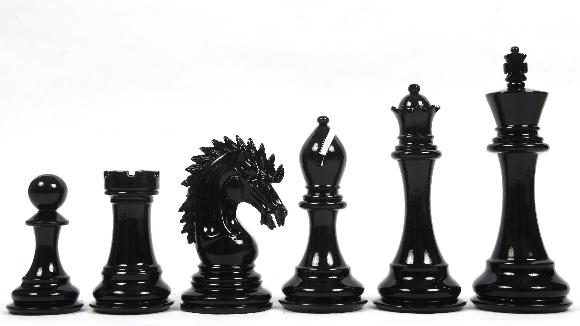 Chess Pieces Black & White Painted Wood 4.4" - Slightly Imperfect Series | CHESSBAZAAR
