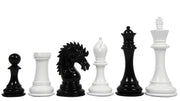 Chess Pieces Black & White Painted Wood 4.4" - Slightly Imperfect Series | CHESSBAZAAR