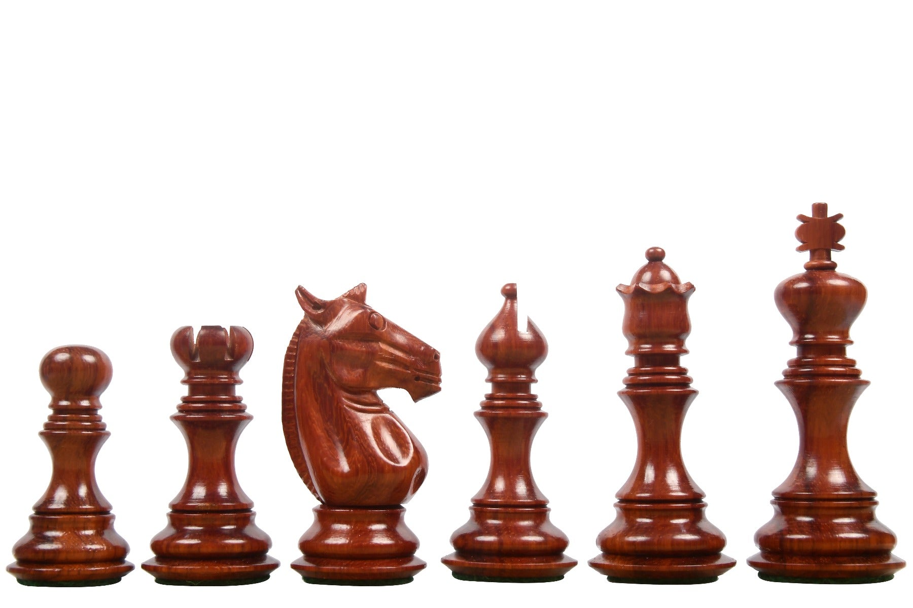Meghdoot Staunton Chess Pieces in Bud Rosewood & Boxwood 3.2" King | CHESSBAZAAR
