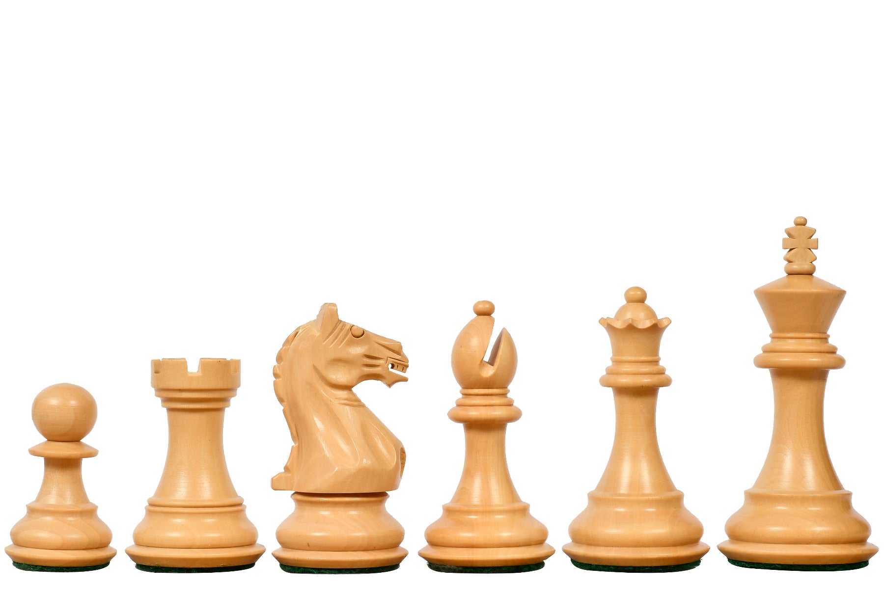 The Fierce Knight Staunton Wooden Chess Pieces in Indian Rosewood & Boxwood - 3.5" King