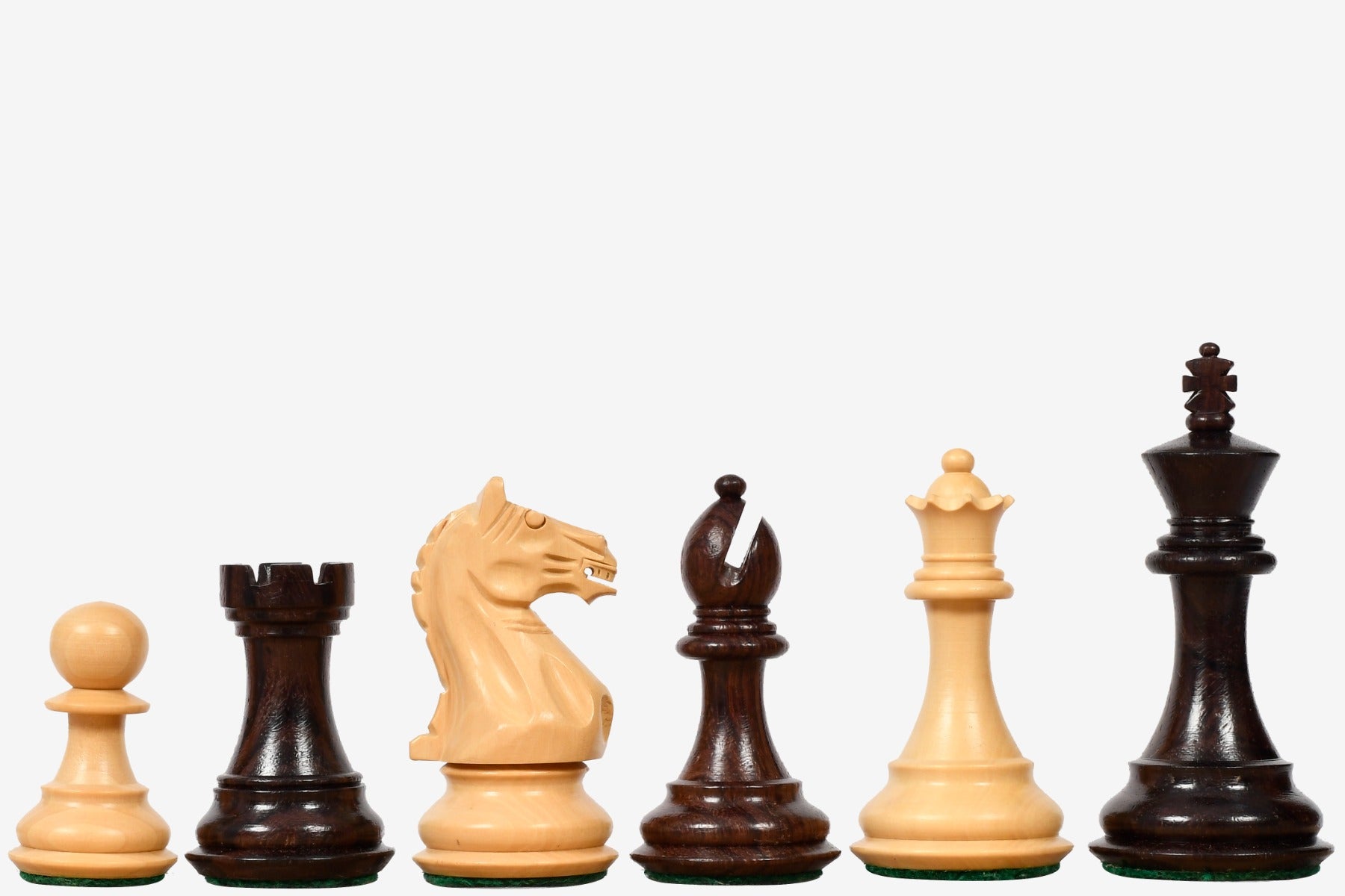 The Fierce Knight Staunton Wooden Chess Pieces - 3.5" King By Chessbazaar