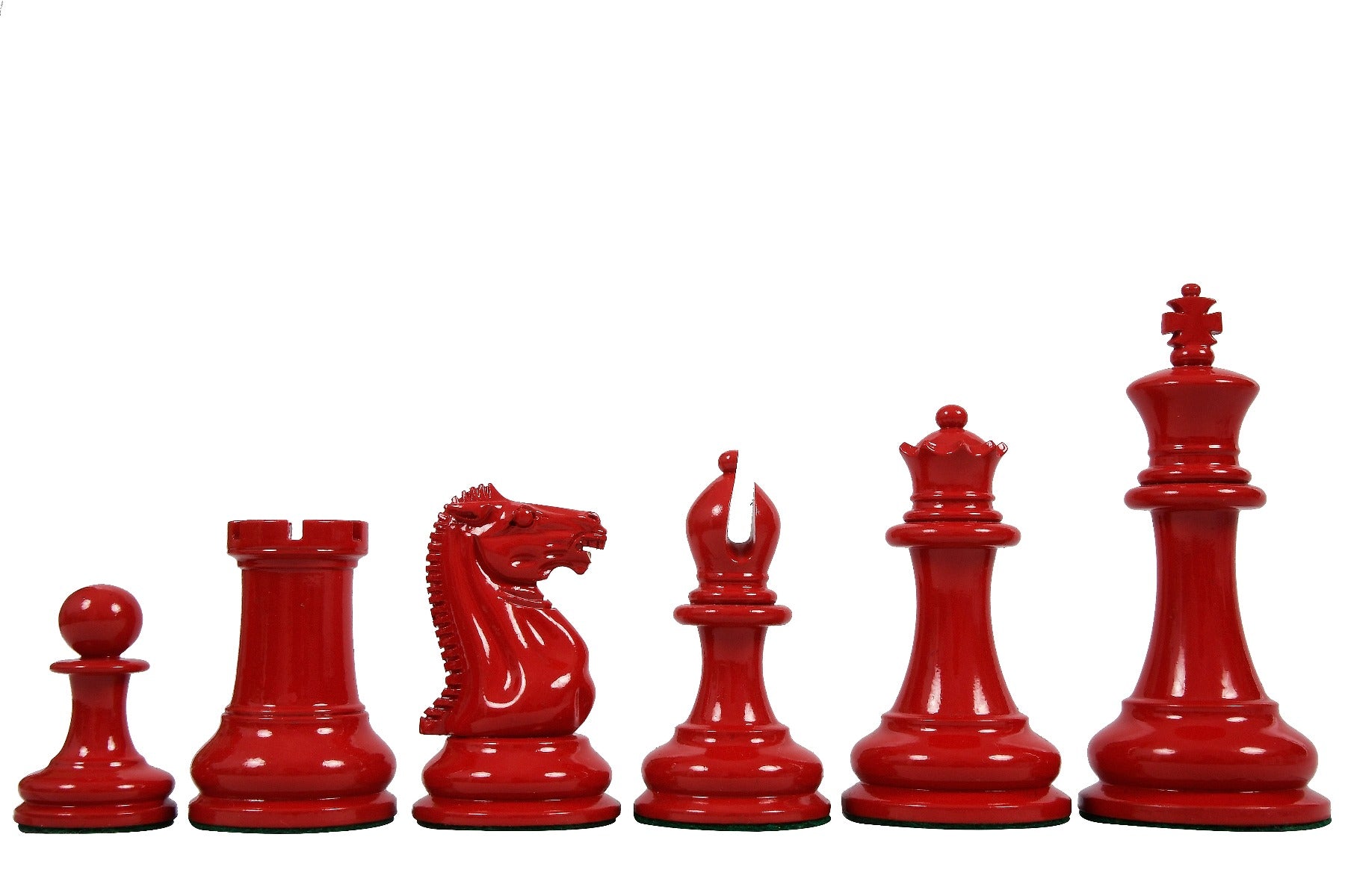 Repro 1849 Wooden Painted Chess Set in Lacquer with Storage Box-4.5" King