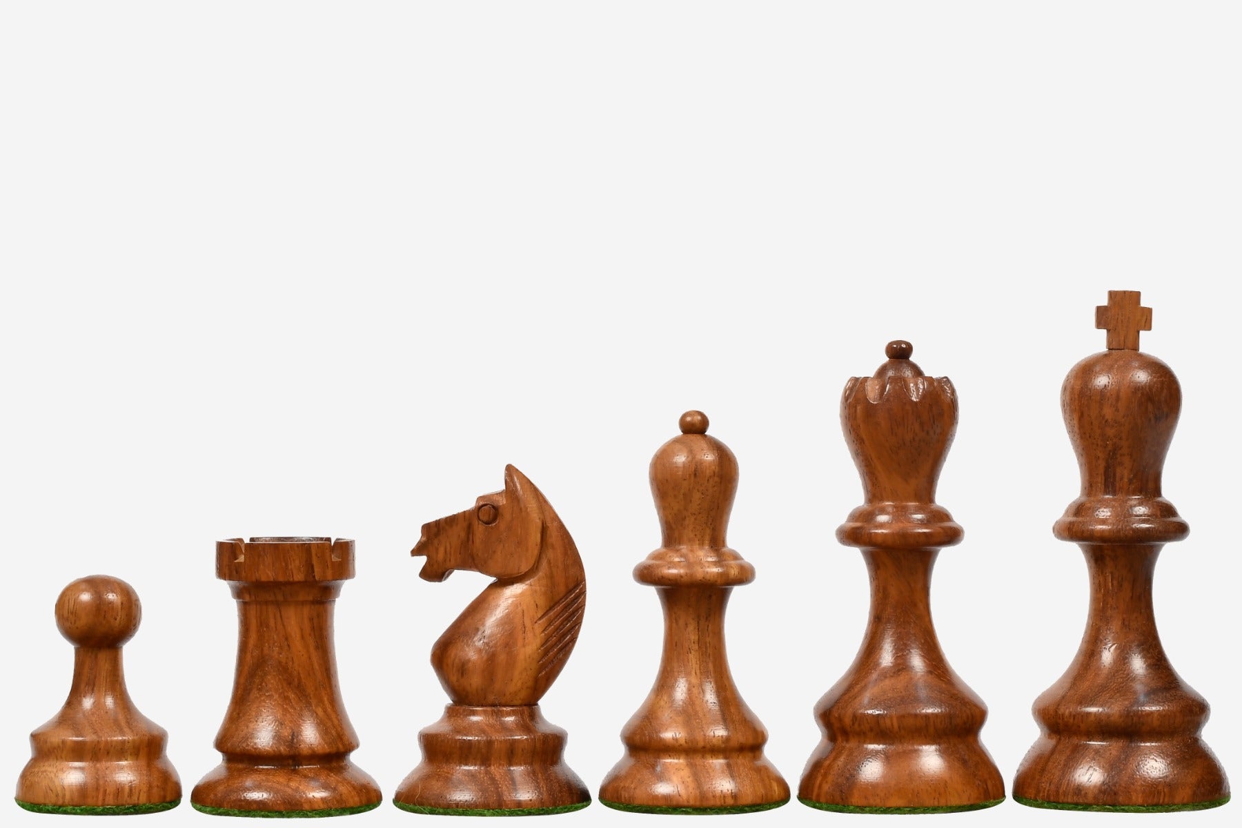 1937 7th Stockholm Olympiad Reproduced Chess Pieces in Sheesham Wood & Boxwood - 3.75" King
