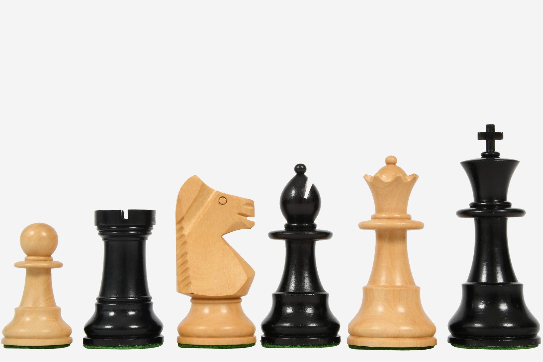 Reproduced Argentina Olympic (Ajedrez Olímpico 'Campo') Chess Pieces in Ebony & Boxwood - 3.75" King