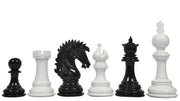 Chess Pieces in Black & White Painted Wood (4.5" King) - Slightly Imperfect Series