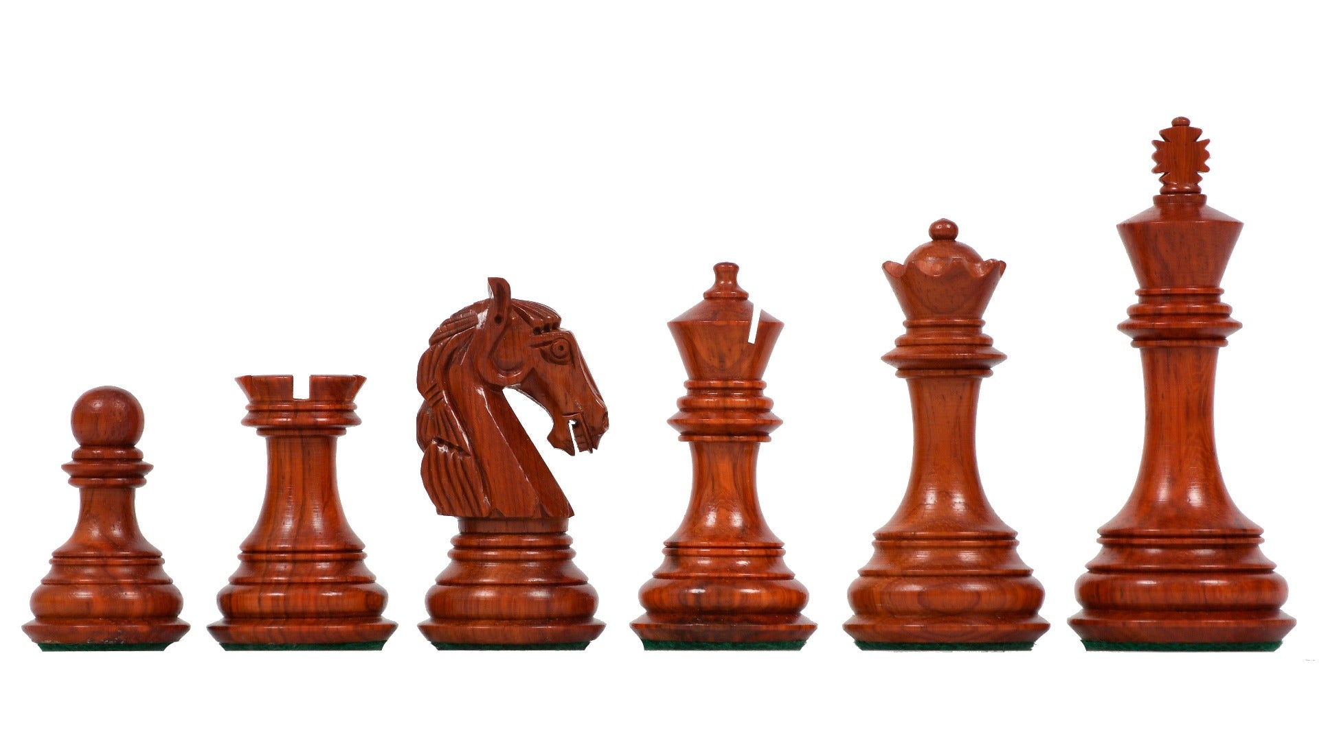 The New Columbian Staunton Series Chess Pieces in Bud Rosewood & Box wood - 3.8" King