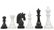 Chess Pieces Black & White Painted Wood 4.4" - Slightly Imperfect | CHESSBAZAAR