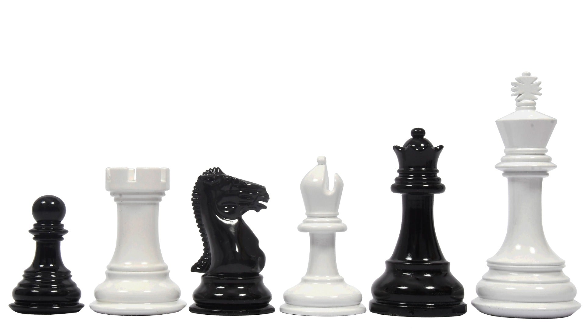 Chess Pieces Black & White Painted Boxwood 3.8" - Slightly Imperfect | CHESSBAZAAR
