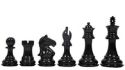 Chess Pieces in Black & White Painted Boxwood (3.5" King) - Slightly Imperfect | Chessbazaar
