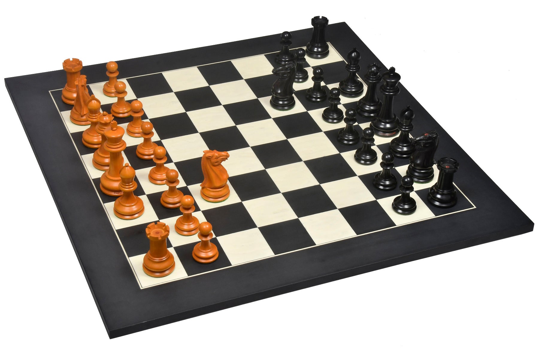 1850 Morphy Chess Pieces V2.0 Ebony & Antiqued Boxwood 4.4" King