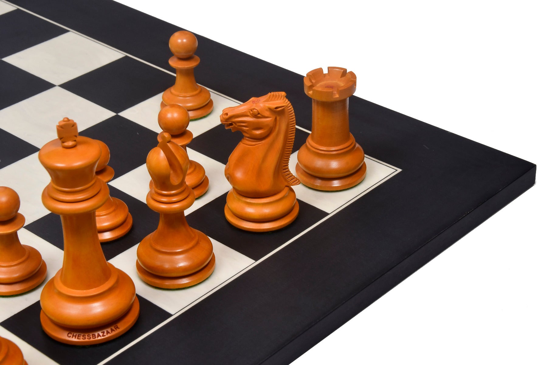1850 Morphy Chess Pieces V2.0 Ebony & Antiqued Boxwood 4.4" King