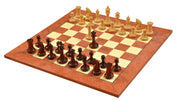 Imperial Collector Chess Set V2.0 in Bud Rosewood/Boxwood with Red Ash Burl Board - 3.75" King with Board