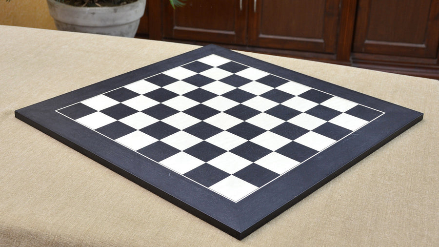 Minimalist Hermann Ohme Chess Set in Dyed/Boxwood &  Maple Board - 3.75" King