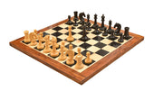 1963-66 Piatigorsky Cup Chess Set Ebony & Boxwood 4.2" king with Wooden Board