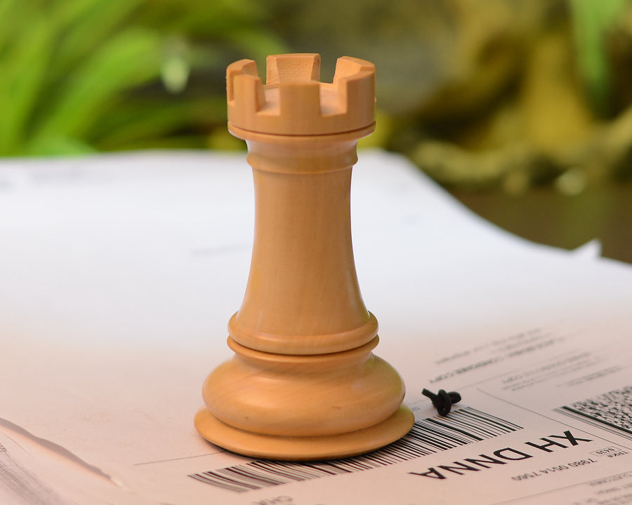 The Giant Monstrous Series Rook Chess Piece in Box Wood Paper Weight - 3.8" Height.