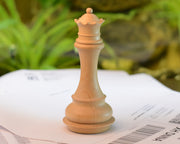 The Giant Monstrous Series Queen Chess Piece in Box Wood Paper Weight -5.2" Height.