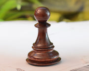 The Giant Monstrous Series Pawn Chess Piece in Bud Rose Wood Paper Weight - 3.3" Height.