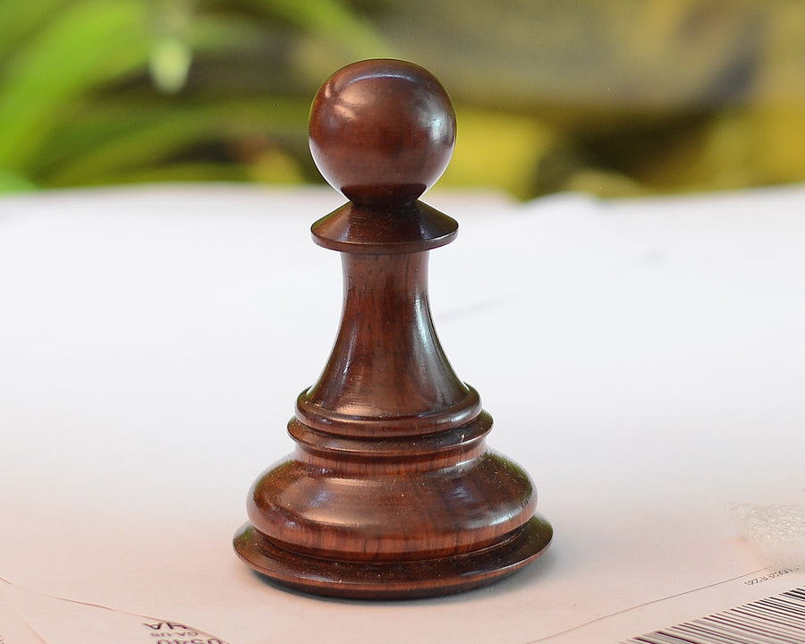 The Giant Monstrous Series Pawn Chess Piece in Bud Rose Wood Paper Weight - 3.3" Height.