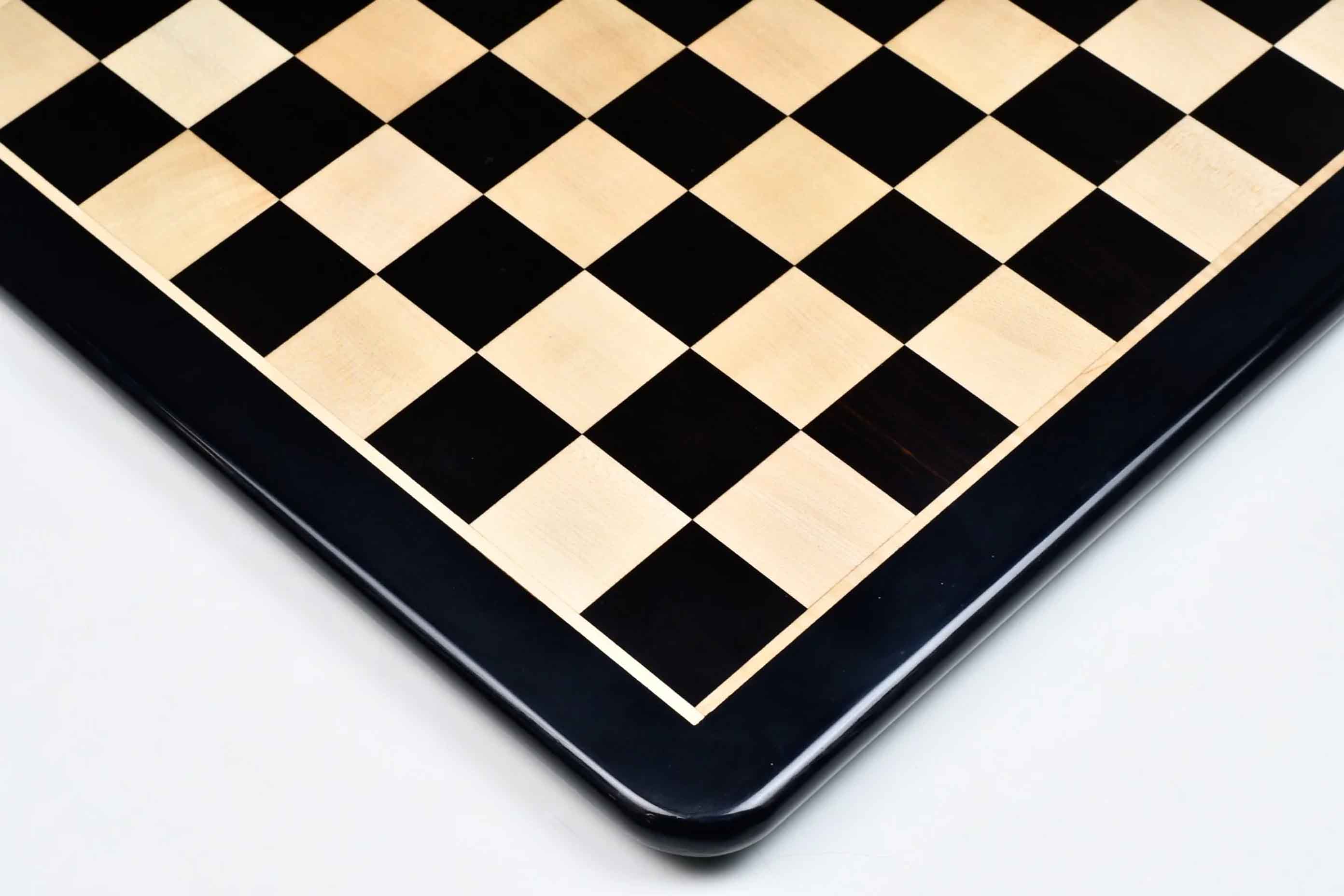 Wooden Ebony Chess Board 19" (50mm Squares)
