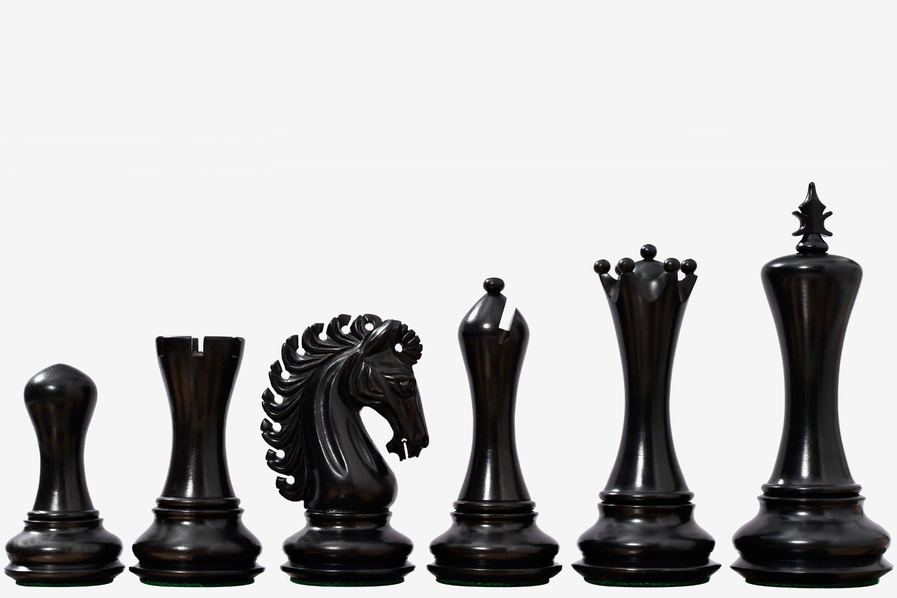 The Empire II Luxury Series Staunton Chess pieces in Ebony / Boxwood - 4.4" King