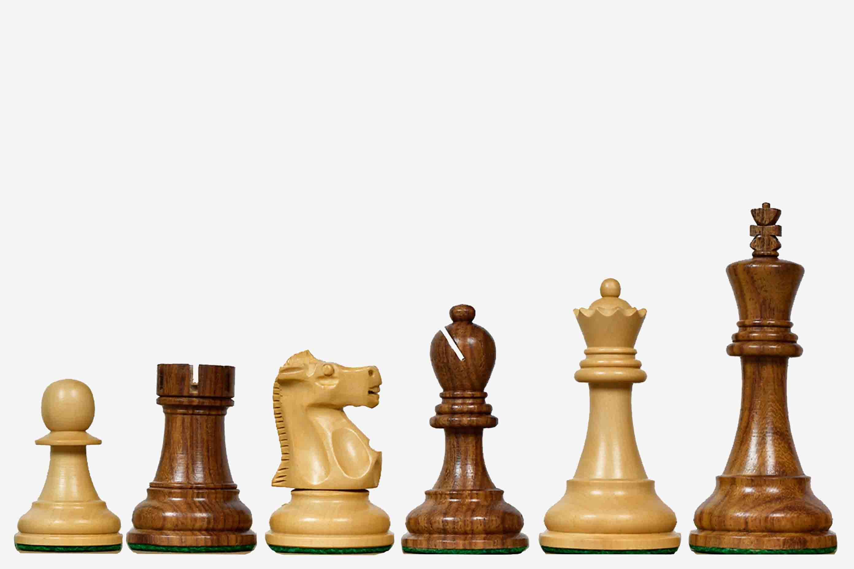 1972 Fischer Spassky Chess Pieces Sheesham & Boxwood 3.75" King
