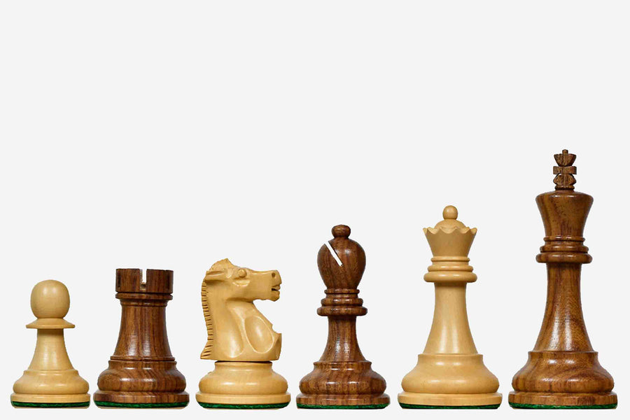 1972 Fischer Spassky Chess Pieces Sheesham & Boxwood 3.75" King
