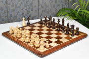 French Lardy Chess Pieces in Sheesham/Boxwood with Board - 3.75"