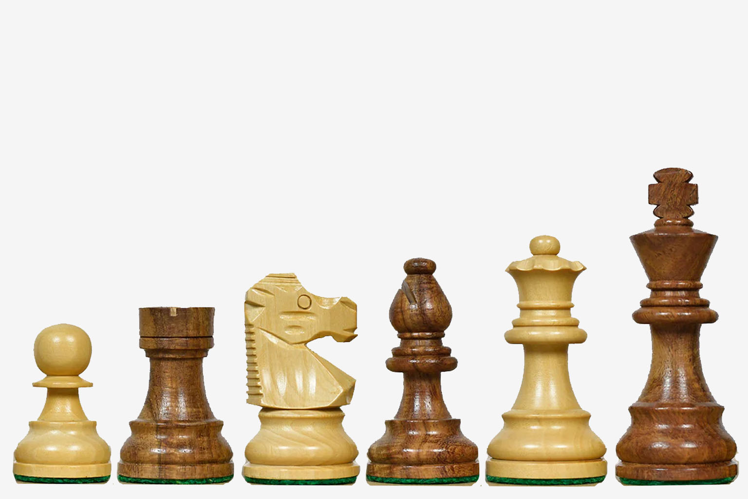 Repro French Lardy Exclusive Chess Pieces in Sheesham Wood  3"- King with Extra Queens