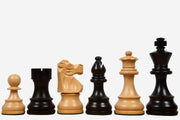 Repro French Lardy Chess Pieces in Ebonized Boxwood 3.75" King