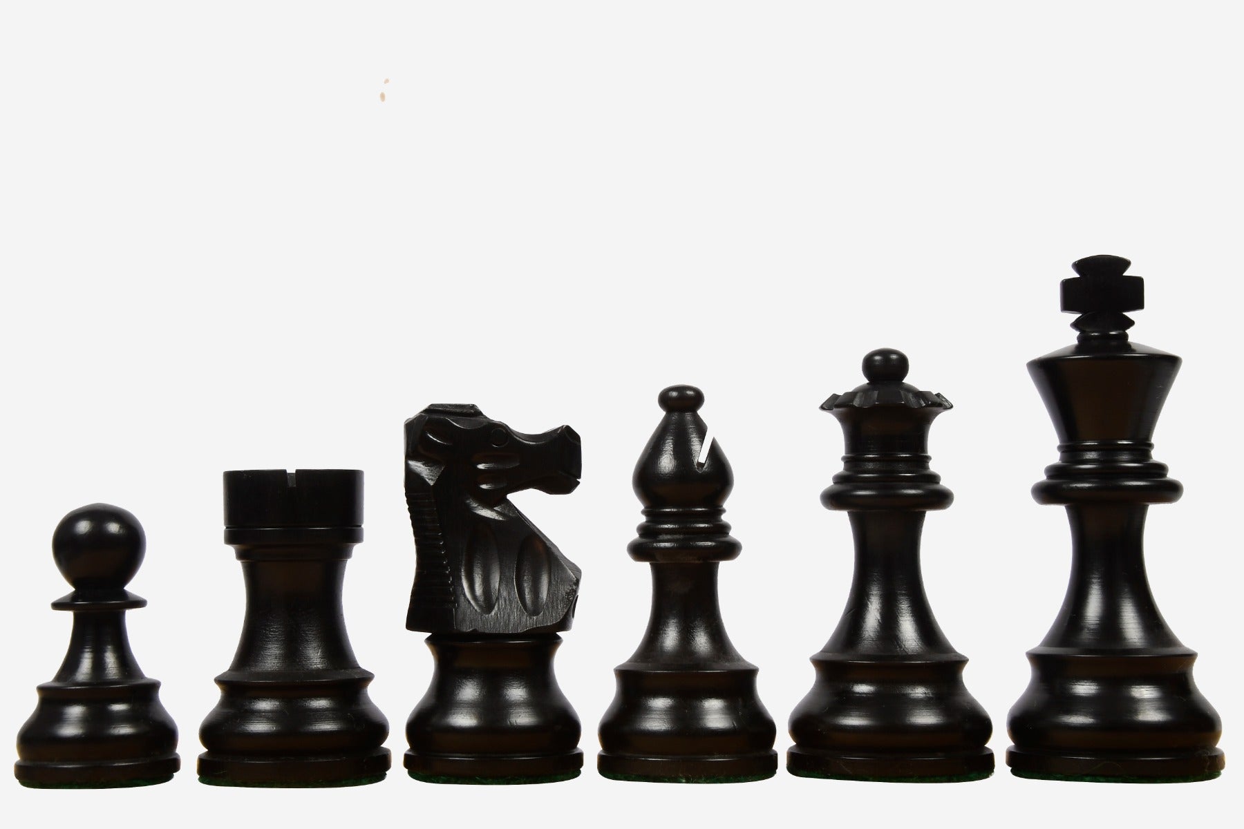 Repro French Lardy Chess Pieces in Ebonized Boxwood 3.75" King
