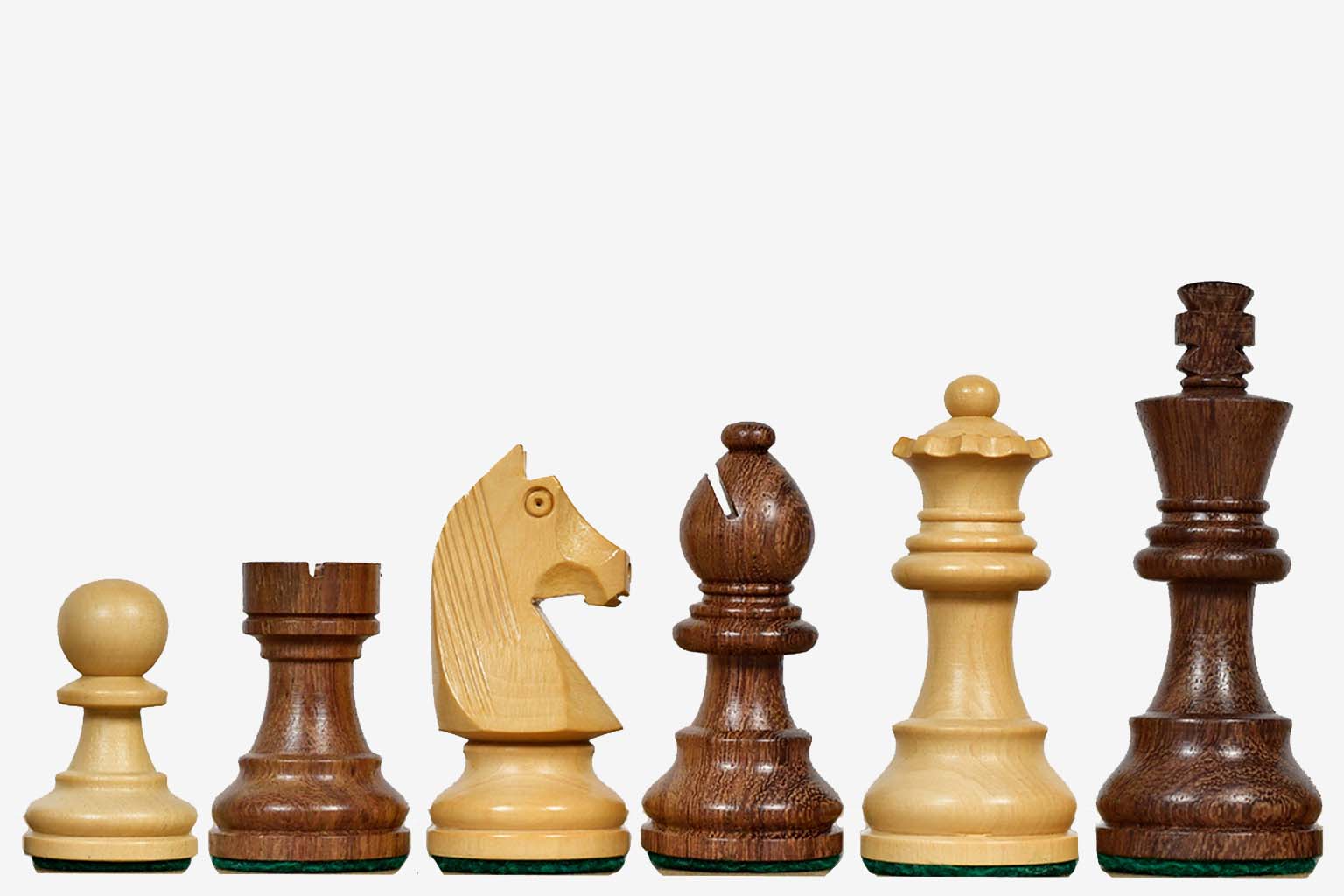 Tournament Staunton Chess Pieces German Knight Sheesham 3"- King