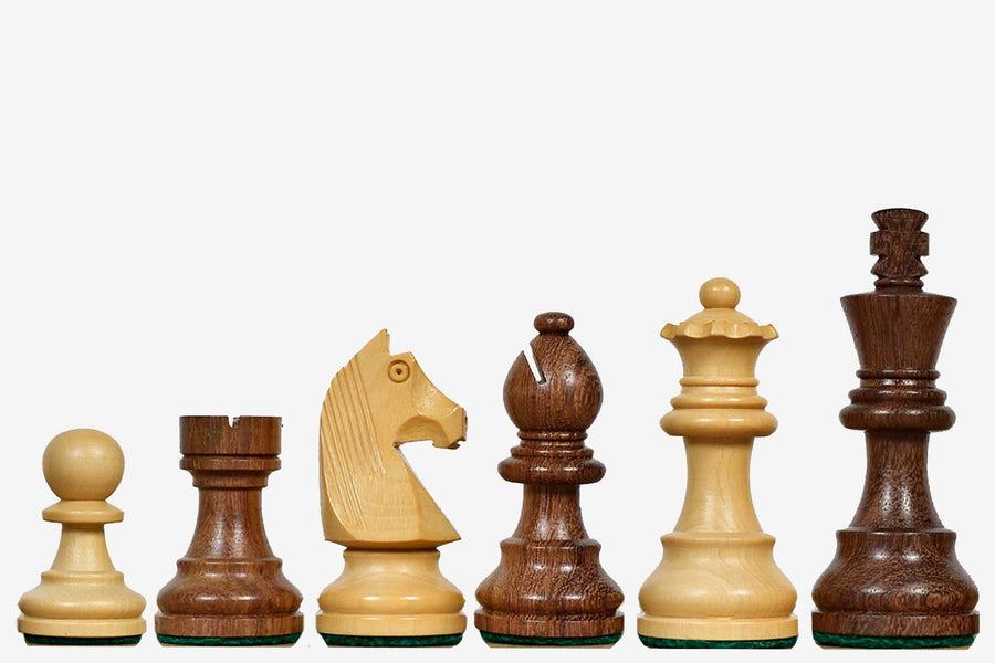 Tournament Staunton Chess Pieces German Knight Sheesham 3"- King