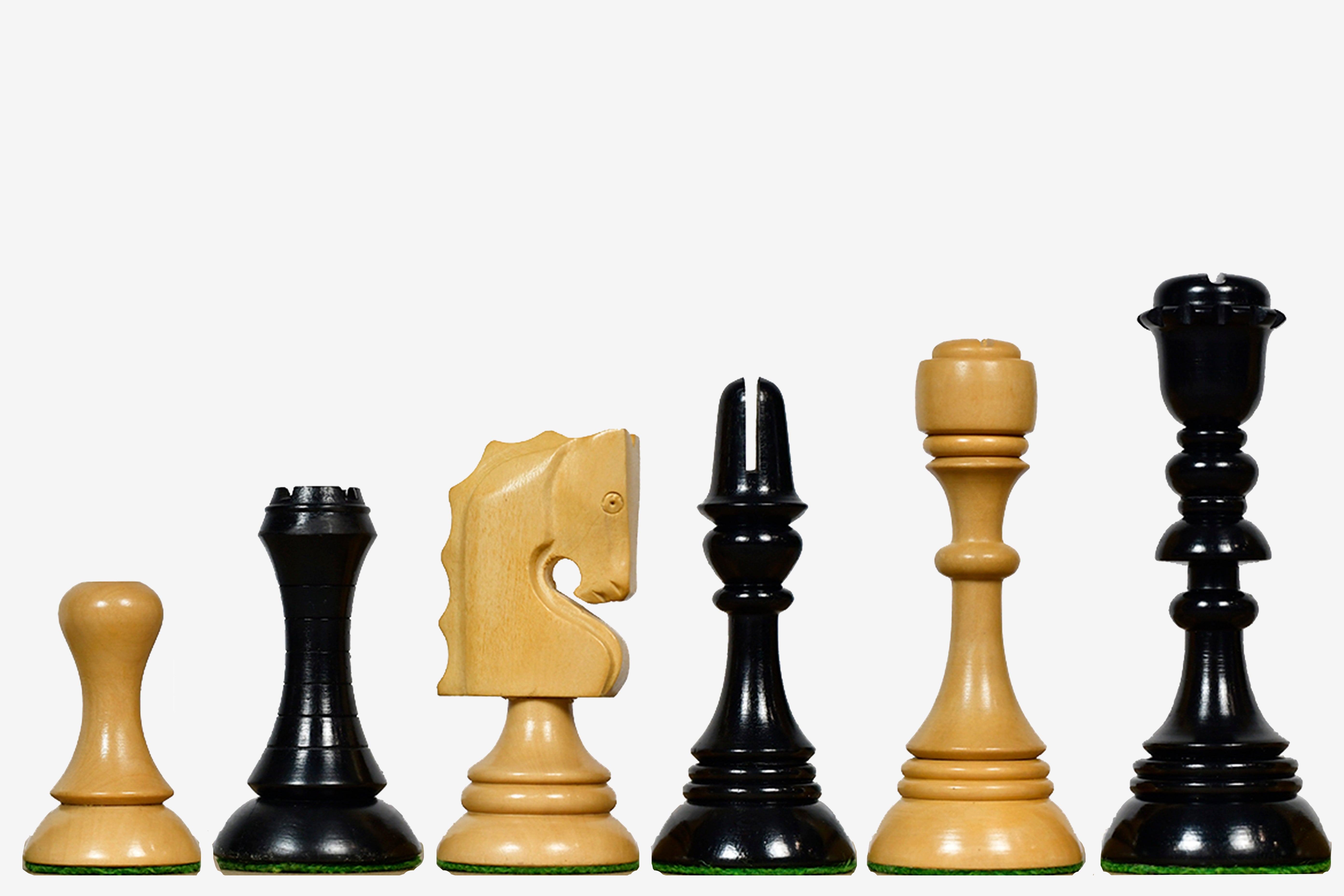 1929 Barcelona "Joc Catalan" Chess Pieces in Ebony & Boxwood - 4.3" King