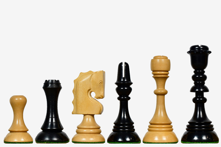 1929 Barcelona "Joc Catalan" Chess Pieces in Ebony & Boxwood - 4.3" King